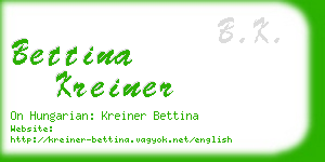 bettina kreiner business card